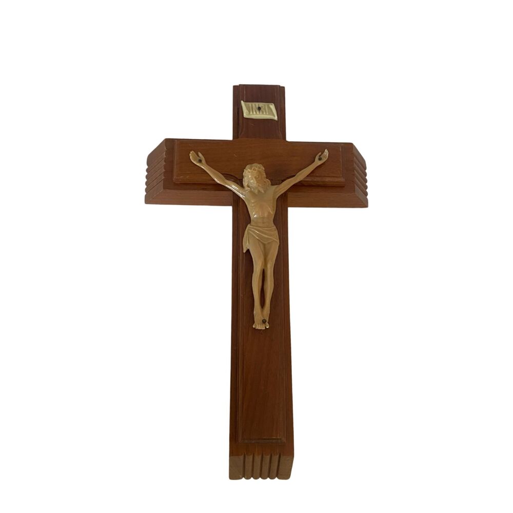 VTG Complete Sunco Wooden Sick Call Set Last Rites Crucifix Candles Holy Water